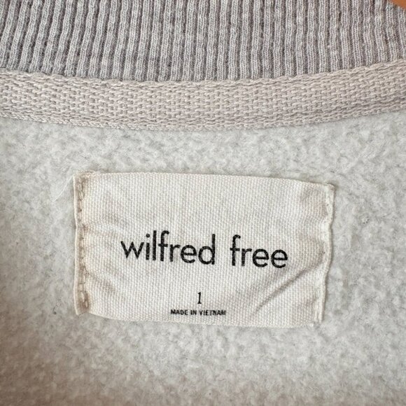 Aritzia Wilfred Free Crew Neck Pullover Sweatshirt Sweater Heather Grey Size 1 - Picture 5 of 6